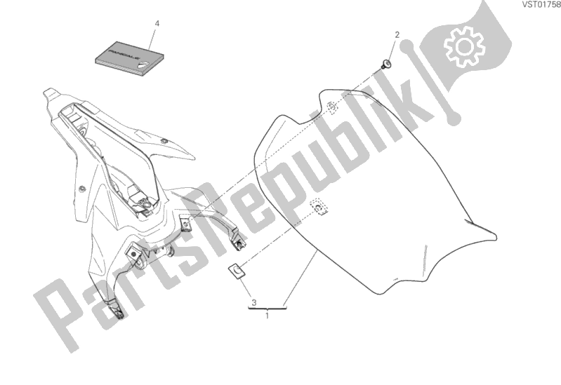 Todas las partes para Asiento Monoposto de Ducati Superbike Panigale V4 Speciale 1100 2019